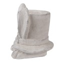 Clayre & Eef Fioriera Coniglio 17x16x19 cm Beige Pietra