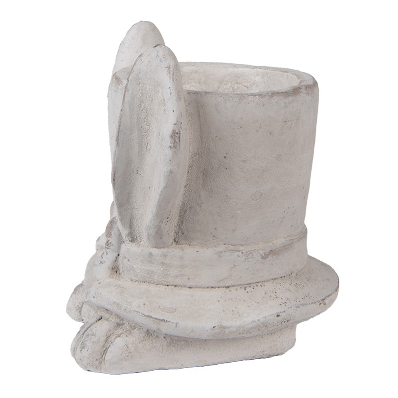 Clayre & Eef Fioriera Coniglio 17x16x19 cm Beige Pietra