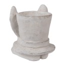 Clayre & Eef Fioriera Coniglio 17x16x19 cm Beige Pietra