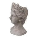 Clayre & Eef Planter Woman 14x15x24 cm Grey Stone