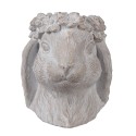 Clayre & Eef Fioriera Coniglio 21x20x22 cm Beige Pietra