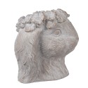 Clayre & Eef Fioriera Coniglio 21x20x22 cm Beige Pietra