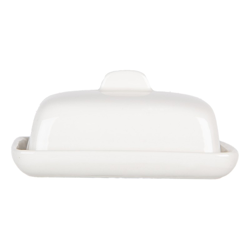 Clayre & Eef Portaburro 9x7x7 cm Bianco Ceramica