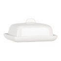 Clayre & Eef Portaburro 9x7x7 cm Bianco Ceramica