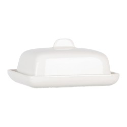 Clayre & Eef Portaburro 9x7x7 cm Bianco Ceramica