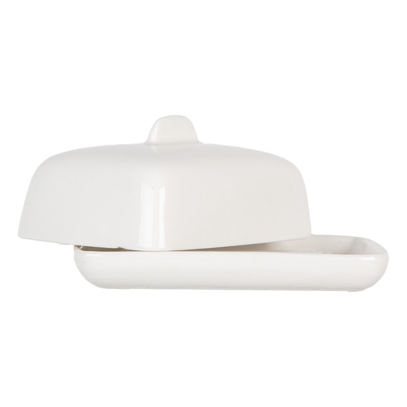Clayre & Eef Portaburro 9x7x7 cm Bianco Ceramica