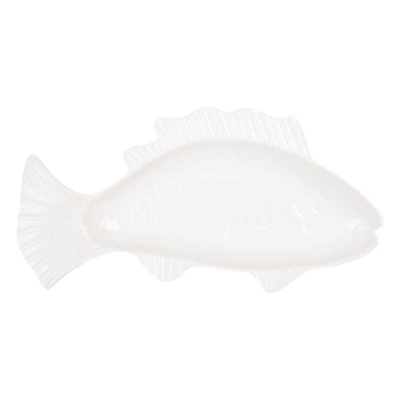 Clayre & Eef Bowl Fish 150 ml White Ceramic