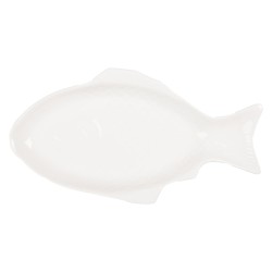 Clayre & Eef Bowl Fish 125 ml White Ceramic