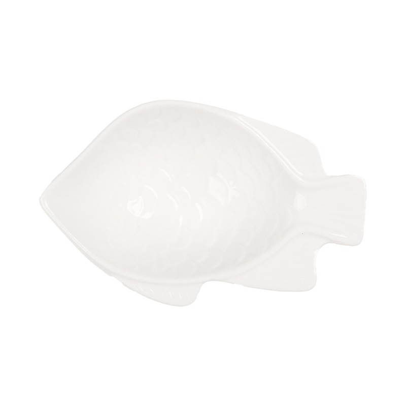 Clayre & Eef Bol Poisson 50 ml Blanc Céramique