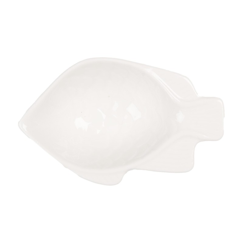 Clayre & Eef Bol Poisson 25 ml Blanc Céramique