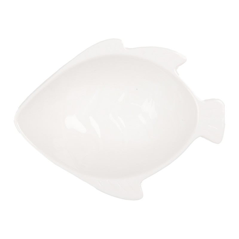 Clayre & Eef Bol Poisson 75 ml Blanc Céramique