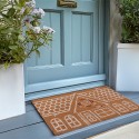 Clayre & Eef Door Mat 75x45 cm Brown PVS Coconut Fiber Houses