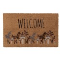 Clayre & Eef Paillasson 75x45 cm Marron Fibre de coco PVC Champignons
