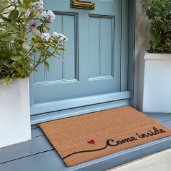 Clayre & Eef Paillasson 75x45 cm Marron Fibre de coco en caoutchouc Rectangle Come inside