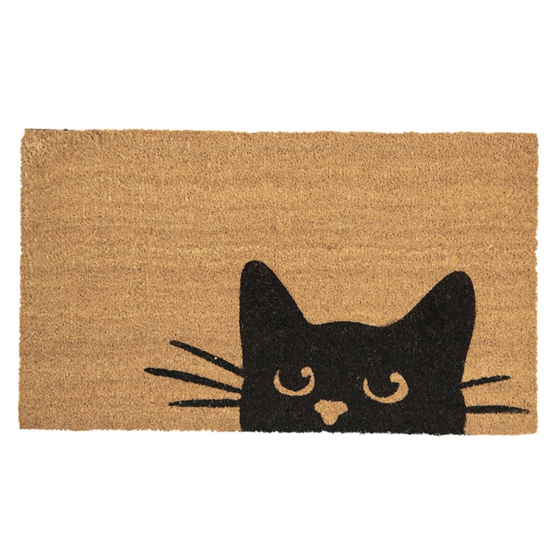 Clayre & Eef Deurmat 75x45 cm Bruin Kokos Kat
