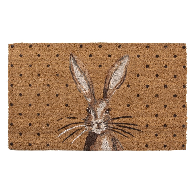 Clayre & Eef Zerbino 75x45 cm Marrone Fibra di cocco in PVC Rettangolo Coniglio