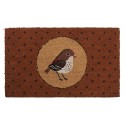 Clayre & Eef Door Mat Bird 75x45 cm Brown PVS Coconut Fiber Rectangle