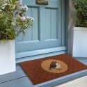 Clayre & Eef Paillasson Oiseau 75x45 cm Marron Fibre de coco PVC Rectangle