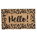 Clayre & Eef Zerbino 75x45 cm Marrone Nero  Fibra di cocco in PVC Rettangolo Pantera Hello