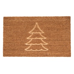 Clayre & Eef Zerbino 75x45 cm Marrone Fibra di cocco in PVC Rettangolo Albero di Natale