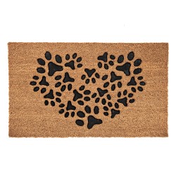 Clayre & Eef Zerbino 75x45 cm Marrone Nero  Fibra di cocco in PVC Rettangolo Coure