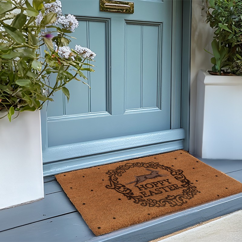 Clayre & Eef Zerbino 75x45 cm Marrone Fibra di cocco in PVC Coniglio