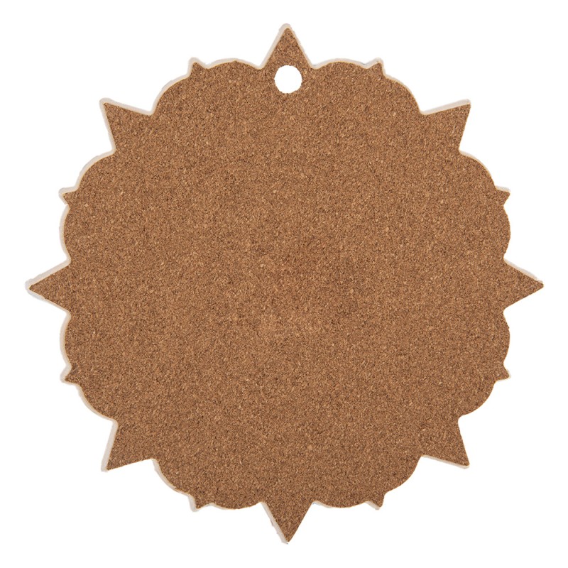 Clayre & Eef Onderzetters Pannen Ø 20 cm Roze Keramiek