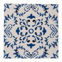 Clayre & Eef Pot Coasters 15x15 cm White Blue Ceramic Square