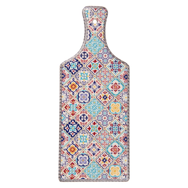Clayre & Eef Pfannenuntersetzer 12x30 cm Blau Keramik