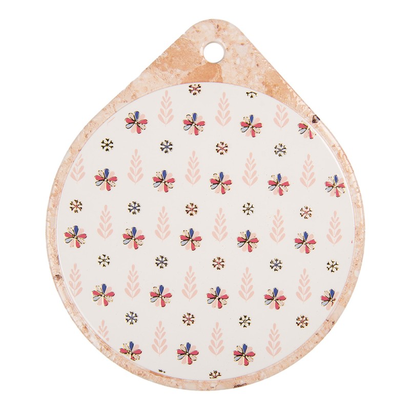 Clayre & Eef Pot Coasters 20x23 cm Beige Ceramic