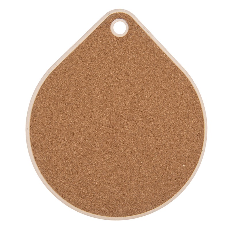 Clayre & Eef Pot Coasters 20x23 cm Beige Ceramic