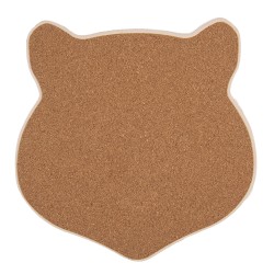 Clayre & Eef Pot Coasters Cat 20x20 cm Brown Ceramic