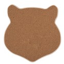 Clayre & Eef Pot Coasters Cat 20x20 cm Brown Ceramic
