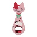 Clayre & Eef Bottle Opener Cat 5x14 cm Pink Ceramic