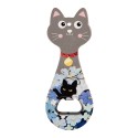 Clayre & Eef Bottle Opener Cat 5x14 cm Grey Ceramic