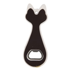 Clayre & Eef Bottle Opener Cat 5x14 cm Grey Ceramic