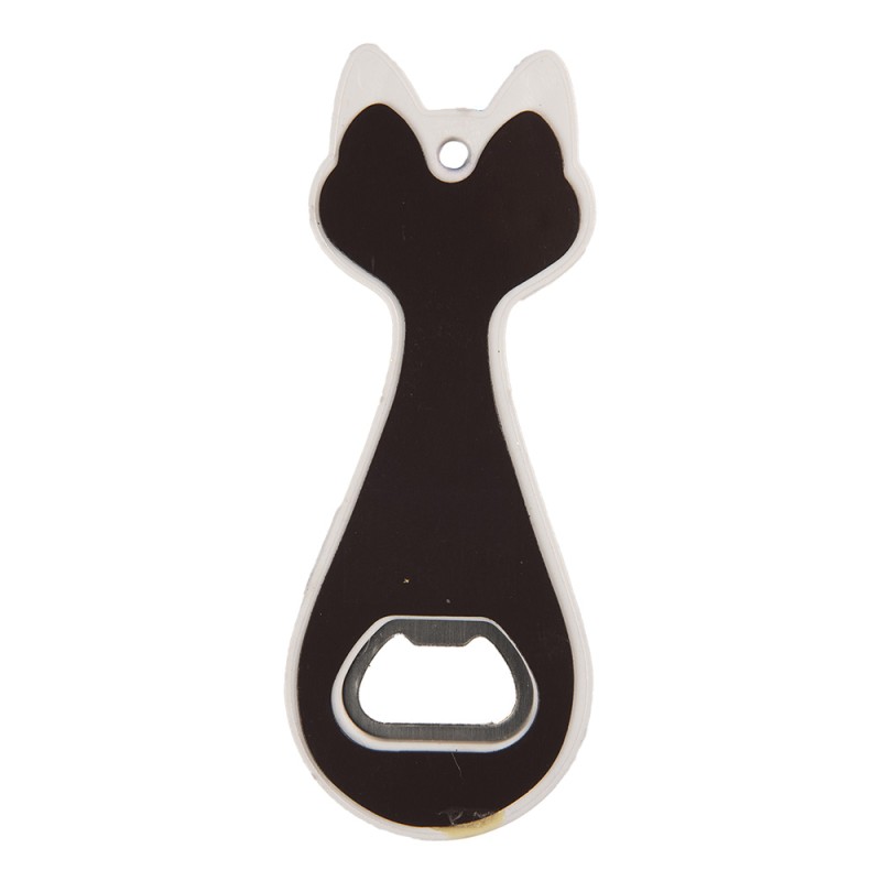 Clayre & Eef Bottle Opener Cat 5x14 cm Grey Ceramic