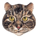 Clayre & Eef Magnet Katze 7x7 cm Braun Keramik