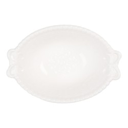 Clayre & Eef Ciotola 25 ml Bianco Ceramica Farfalle