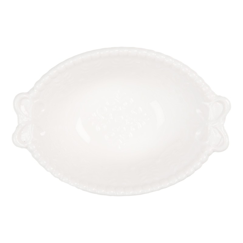 Clayre & Eef Schale 25 ml Weiß Keramik Schmetterlinge