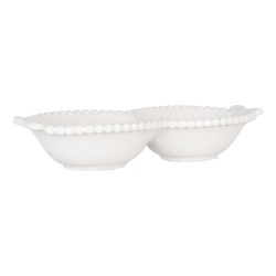 Clayre & Eef Schale 100 ml Weiß Keramik Schmetterlinge