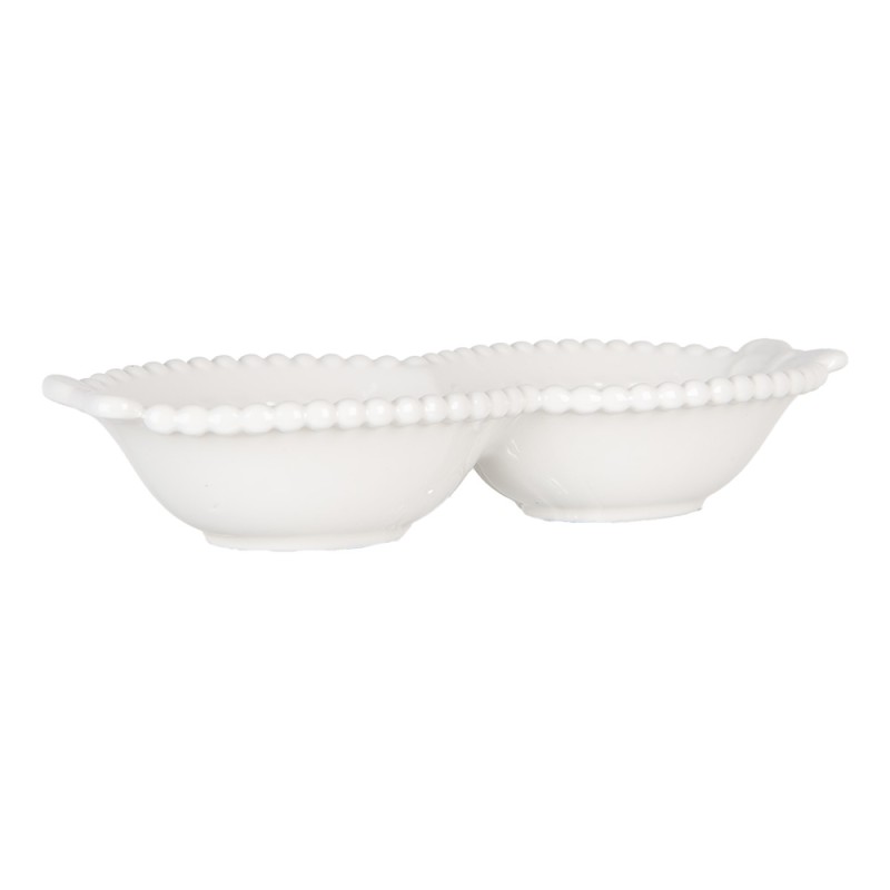 Clayre & Eef Schale 75 ml Weiß Keramik Schmetterlinge