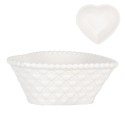 Clayre & Eef Schale 75 ml Weiß Keramik Herzförmig