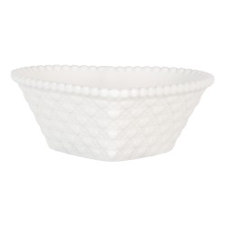 Clayre & Eef Schale 75 ml Weiß Keramik Herzförmig