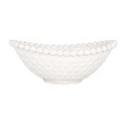 Clayre & Eef Kom 75 ml Wit Keramiek Ovaal