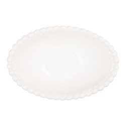 Clayre & Eef Kom 75 ml Wit Keramiek Ovaal