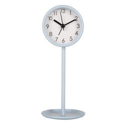 Gabriël Analog Alarm Clock Ø 9x21 cm Blue Metal Glass