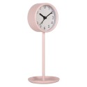 Gabriël Analog Alarm Clock Ø 9x21 cm Pink Metal Glass