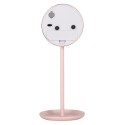 Gabriël Analog Alarm Clock Ø 9x21 cm Pink Metal Glass