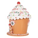 Clayre & Eef Casa di pan di zenzero con LED 23x23x32 cm Marrone Plastica